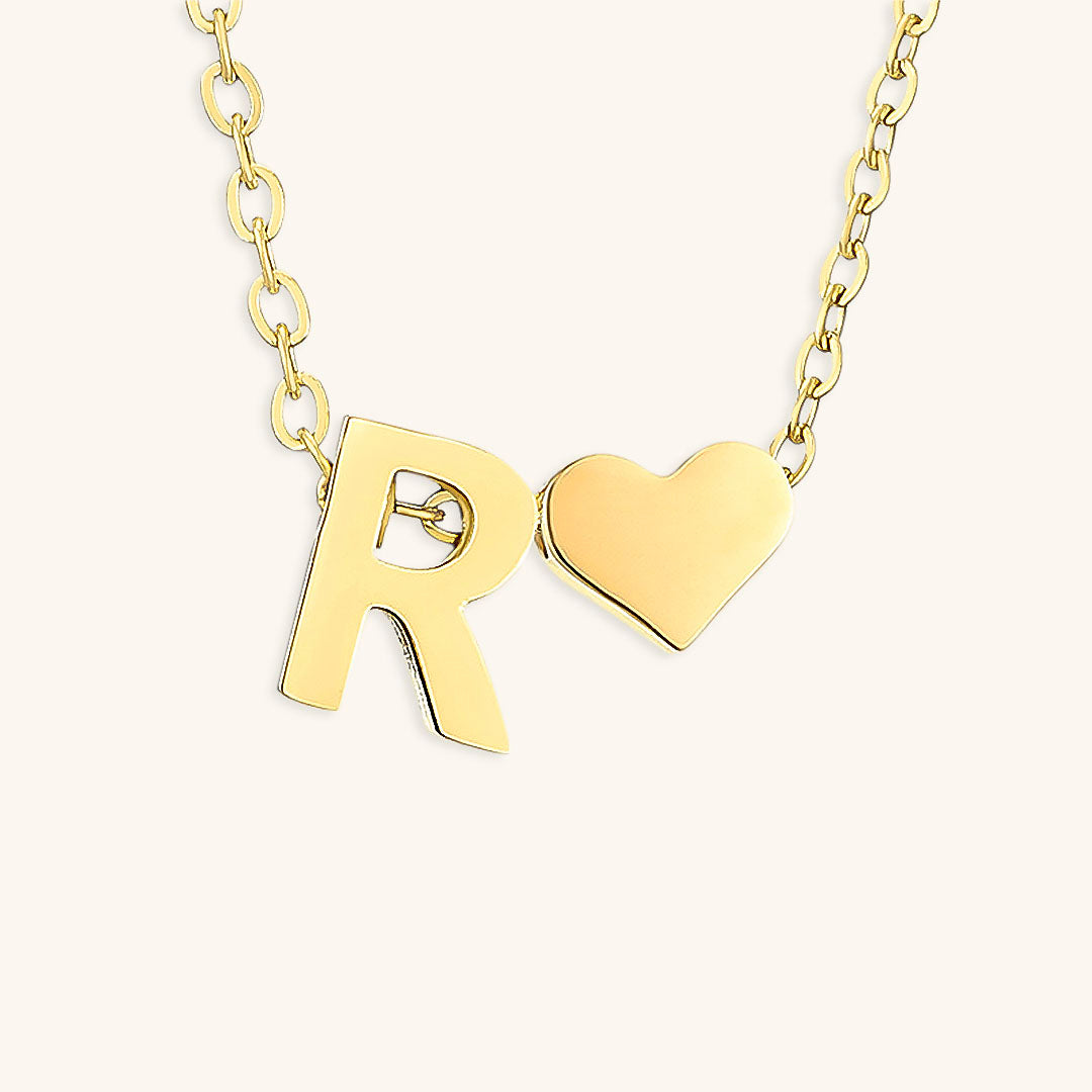 Heartfelt Initial - Gold Letter Necklace