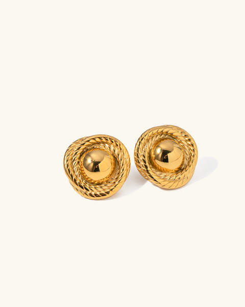 Renata - Gold Rope Earrings