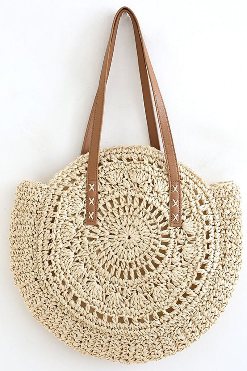 Round-Straw Tote Bag