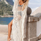 Malibu Serenity - Crochet Lace Maxi Dress - VibeSoothe