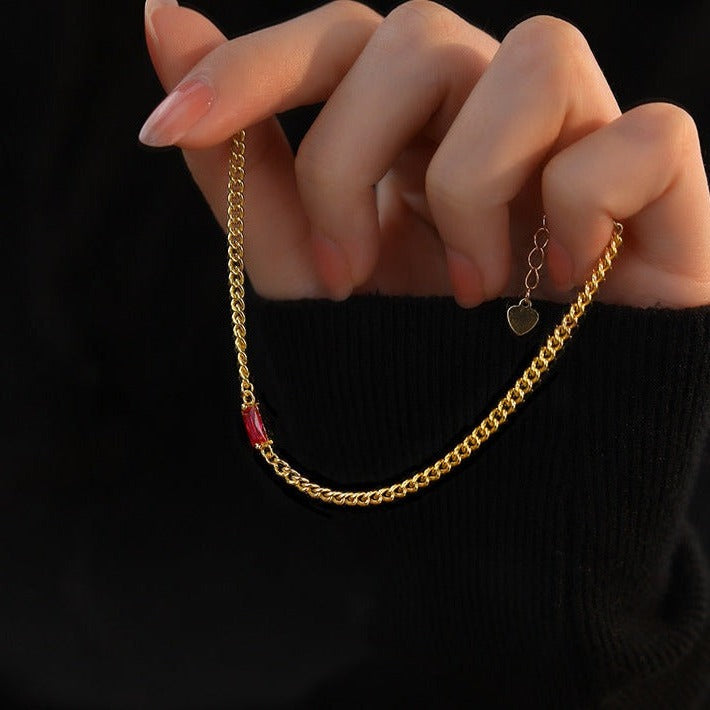 Scarlett Ruby Chain Bracelet