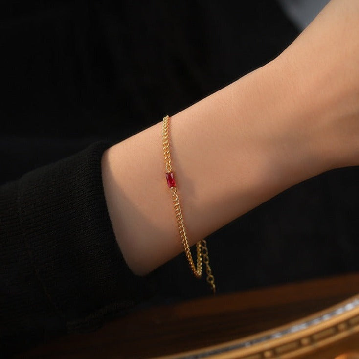 Scarlett Ruby Chain Bracelet