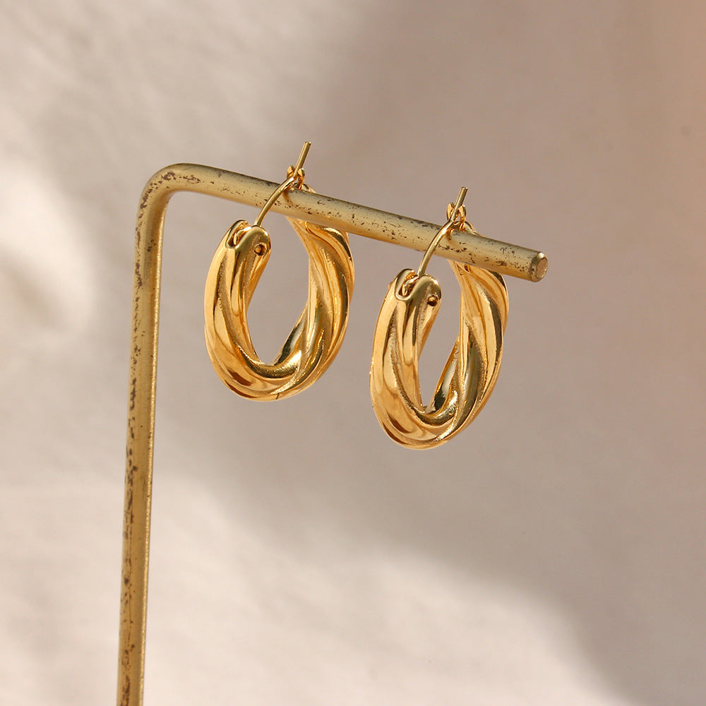 Selene Twisted Hoop Earrings