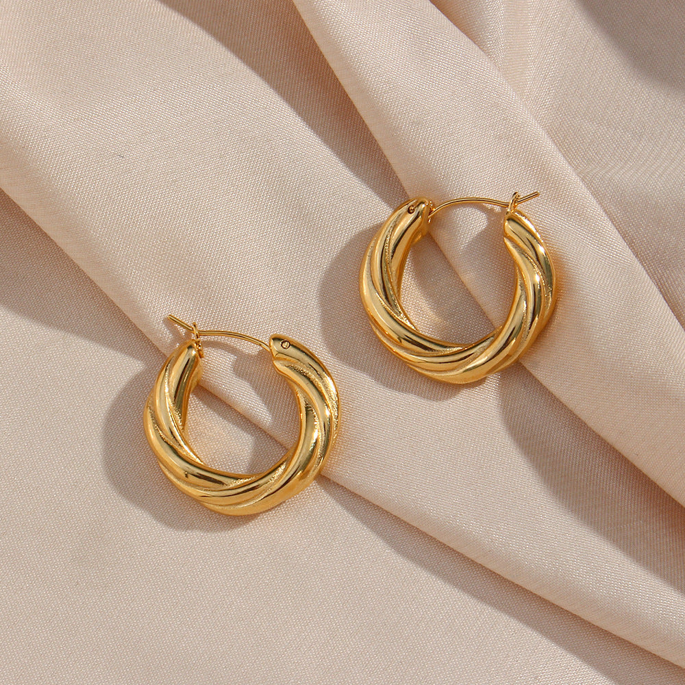 Selene Twisted Hoop Earrings