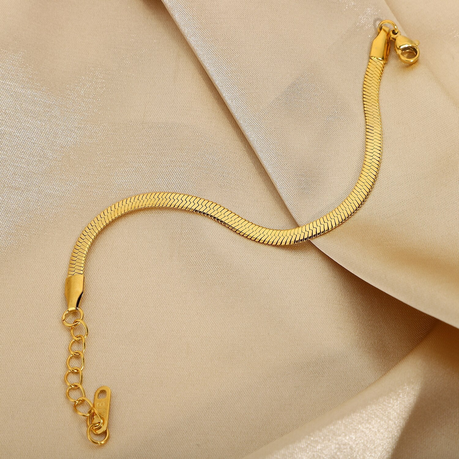 Seraphina Herringbone Gold Bracelet