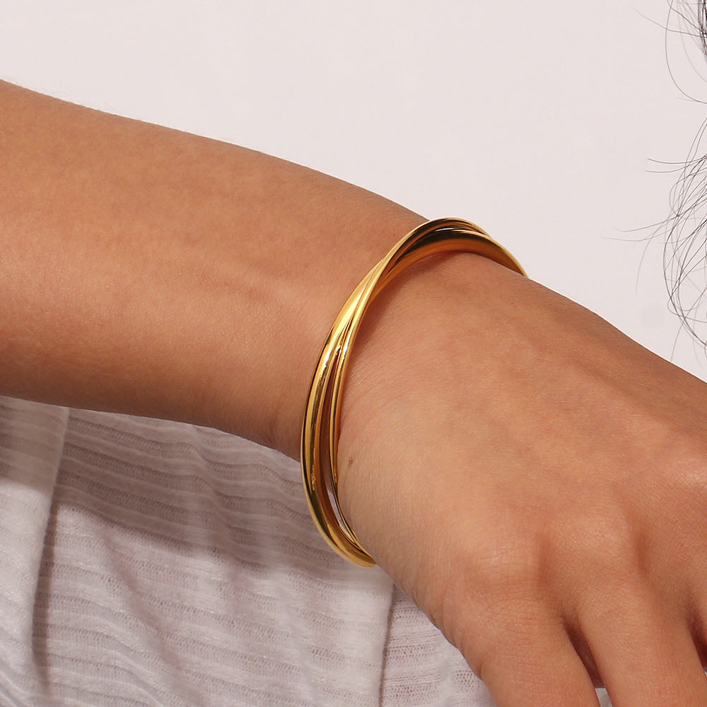 Seraphine Dual Layer Gold Cuff