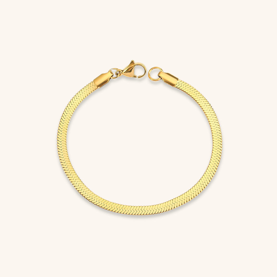 Serena Gold Herringbone Bracelet