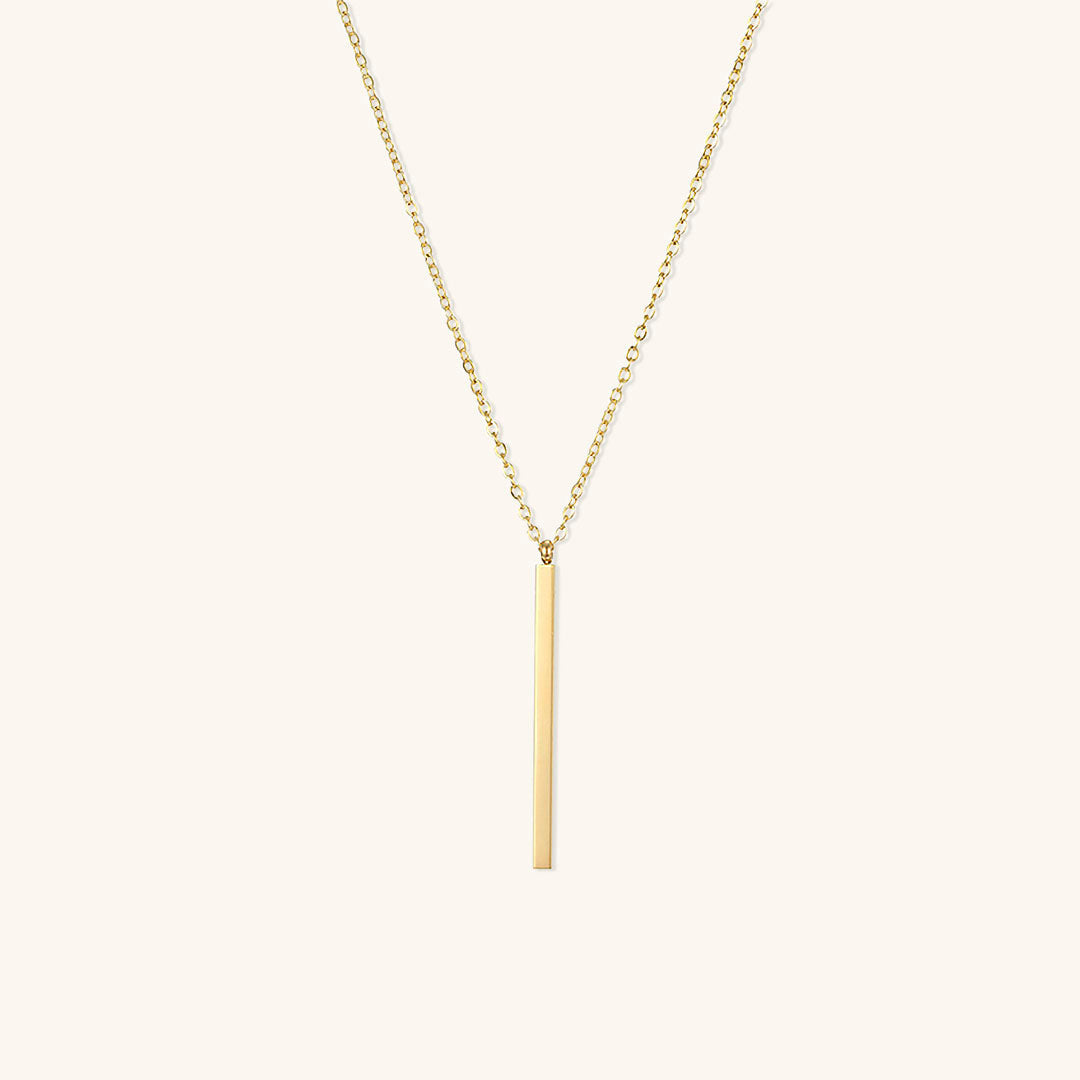 Sienna Bar - Gold Pendant Necklace