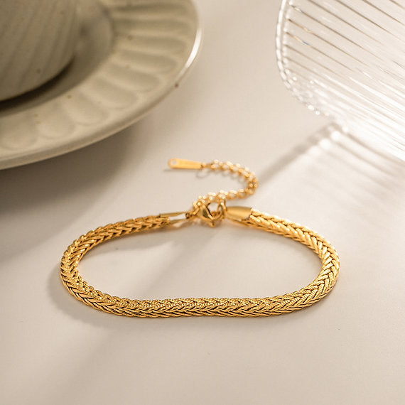 Sienna Woven Gold Bracelet