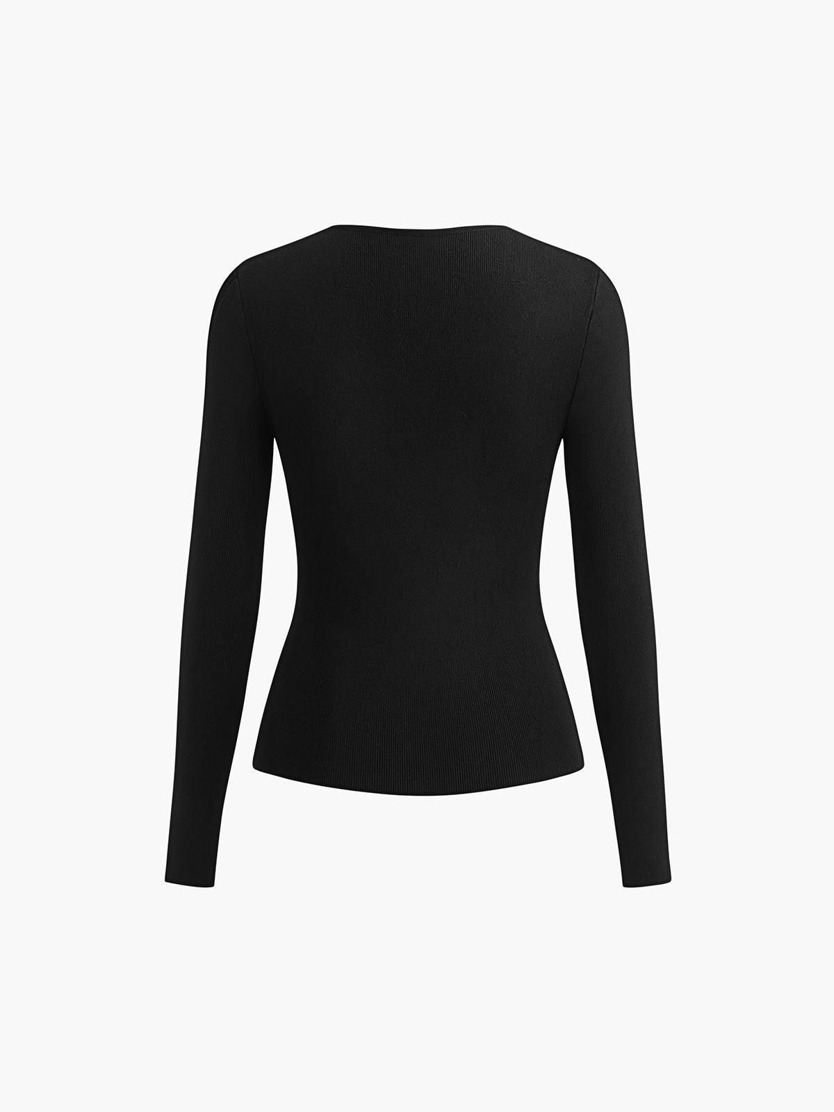 Sleek Asymmetrical Collar Knit Top