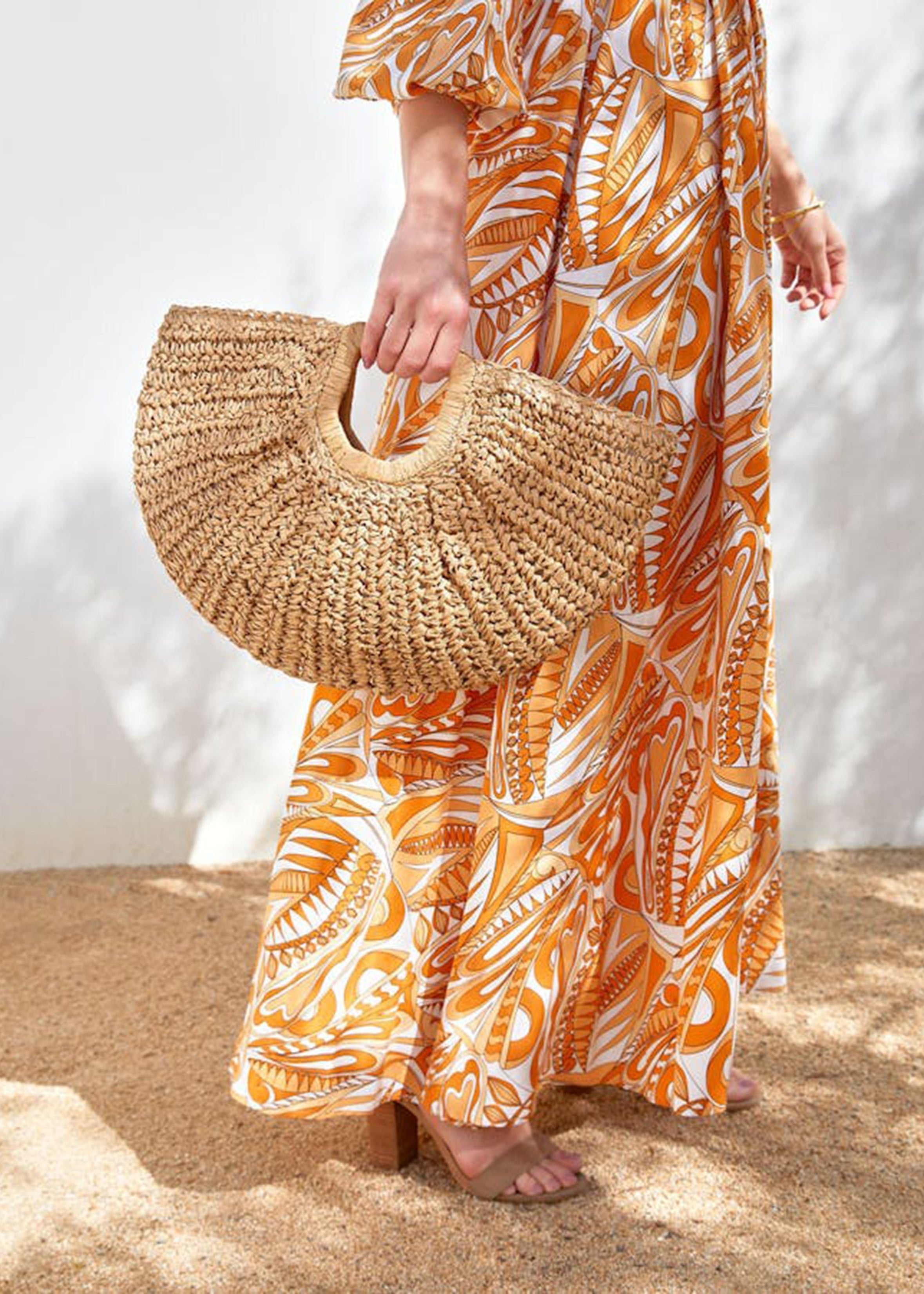 Luna-Natural-Straw Bag - VibeSoothe