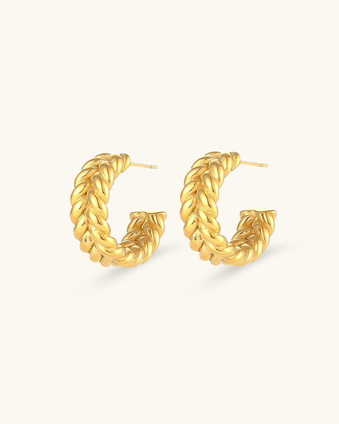 Twisted Luxe - Gold Rope Earrings