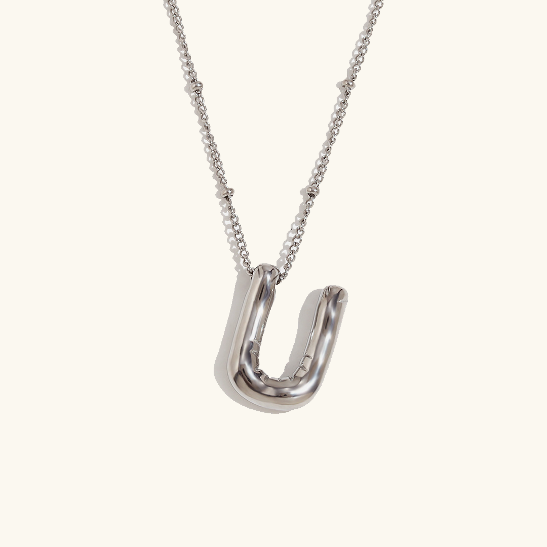 Lettre aérienne - Collier avec initiale en or