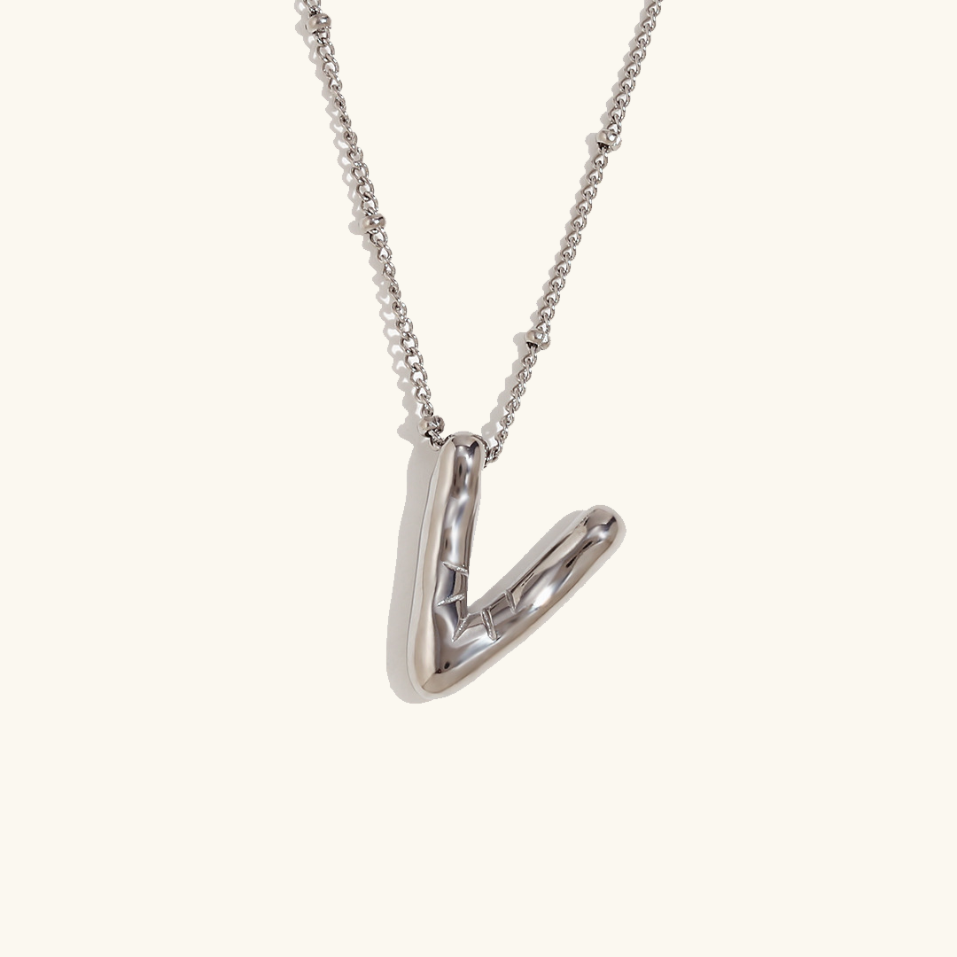 Lettre aérienne - Collier avec initiale en or