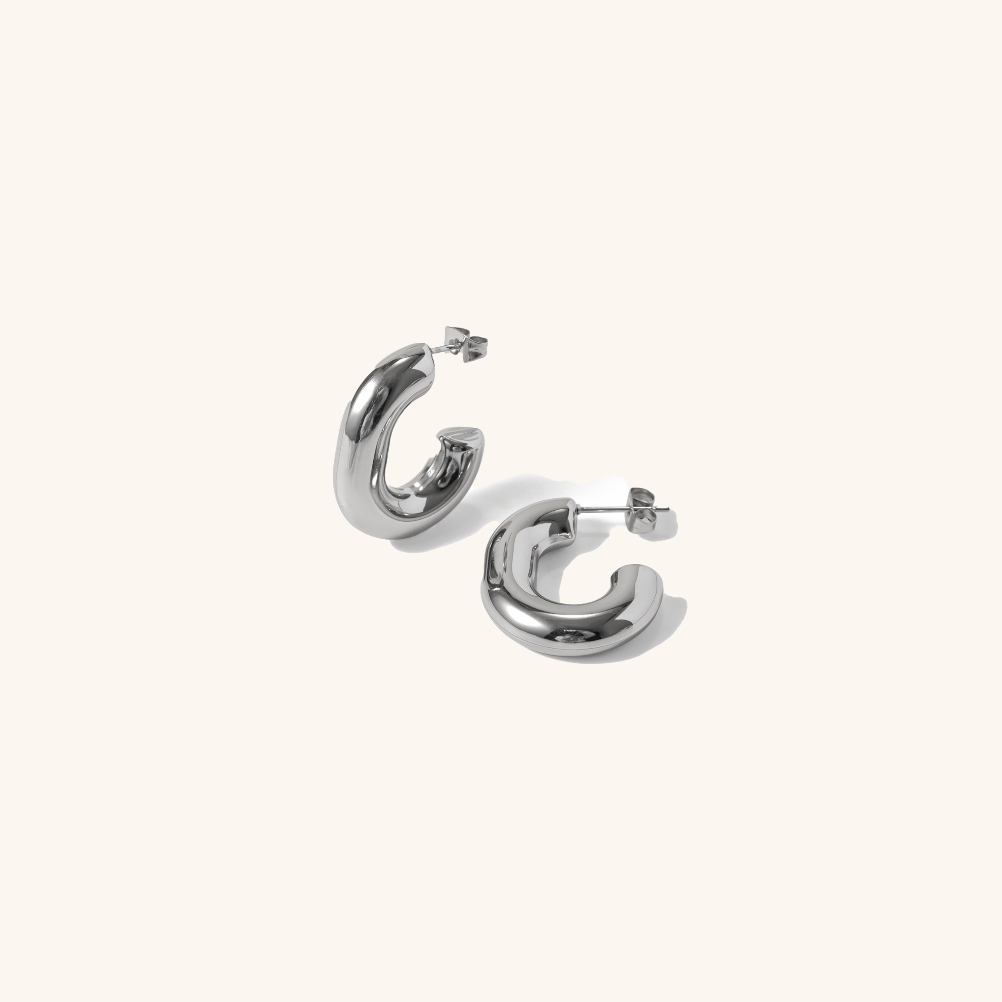 Vega Silver - Sculpted Hoop Earrings