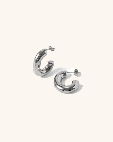 Vega Silver - Sculpted Hoop Earrings