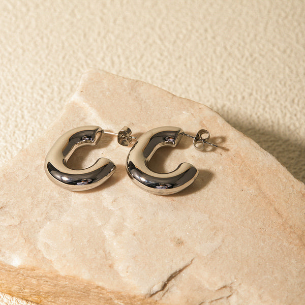 Vega Silver - Sculpted Hoop Earrings