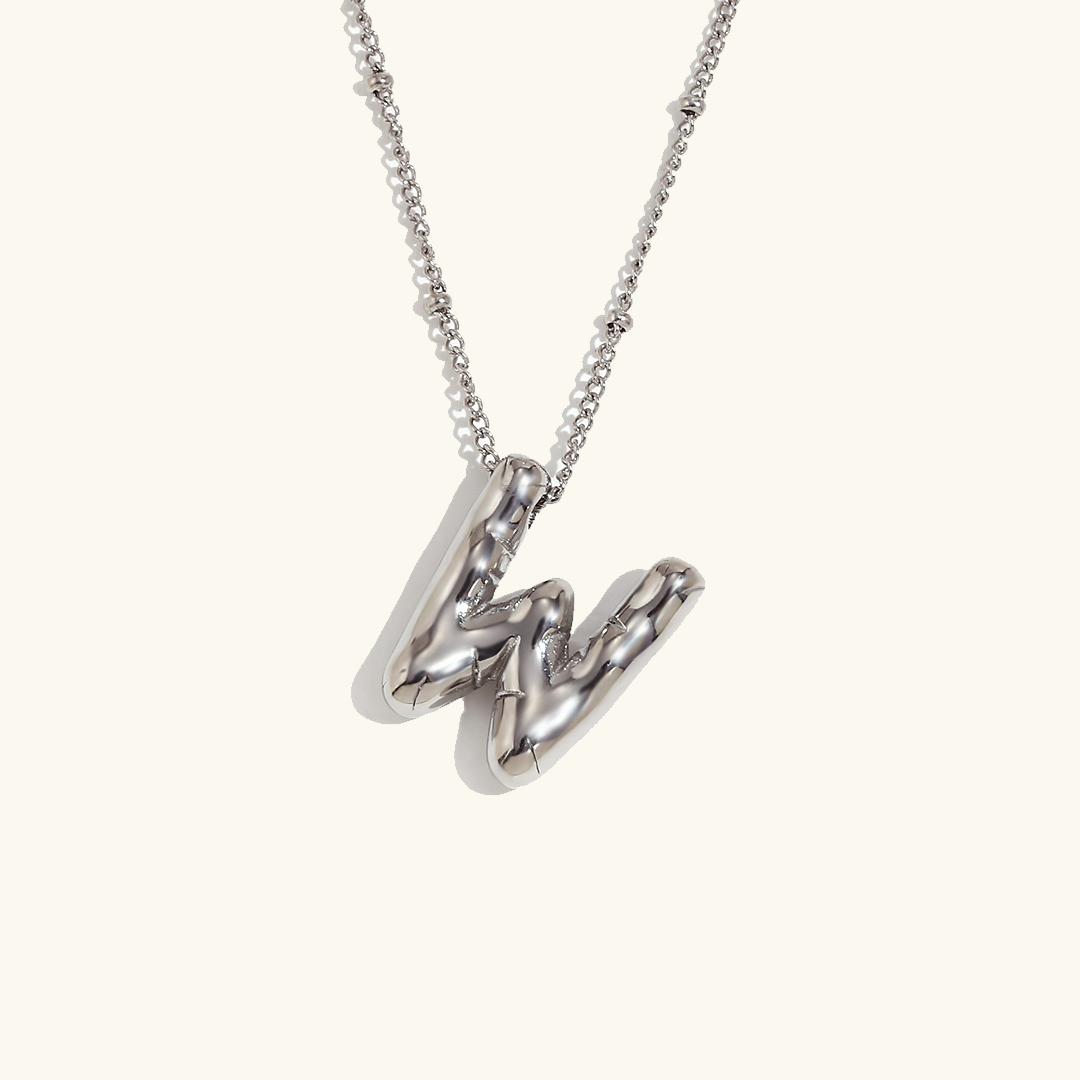 Lettre aérienne - Collier avec initiale en or