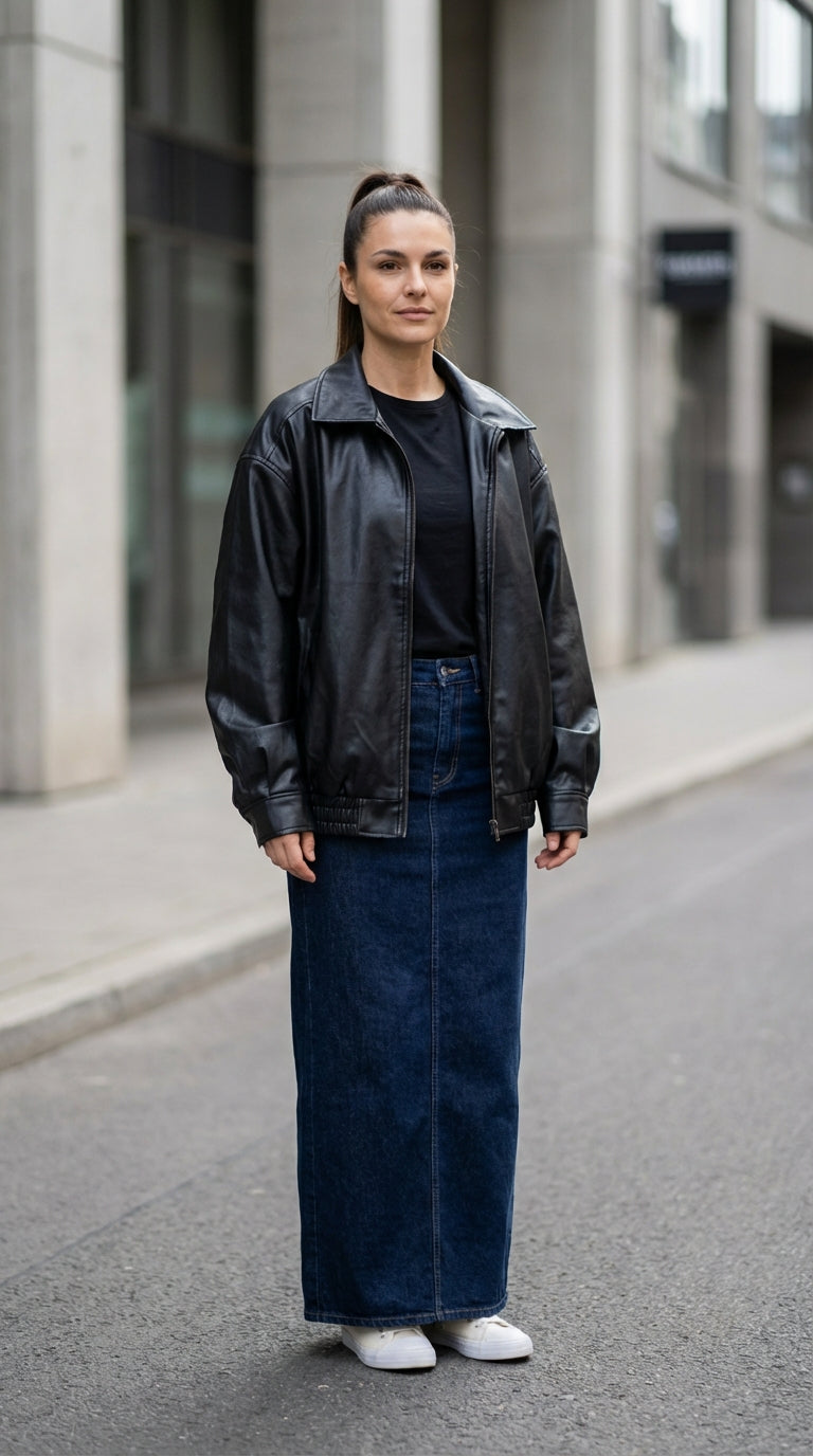 Chaqueta de cuero para mujer – Estilo inspirado en locomotoras