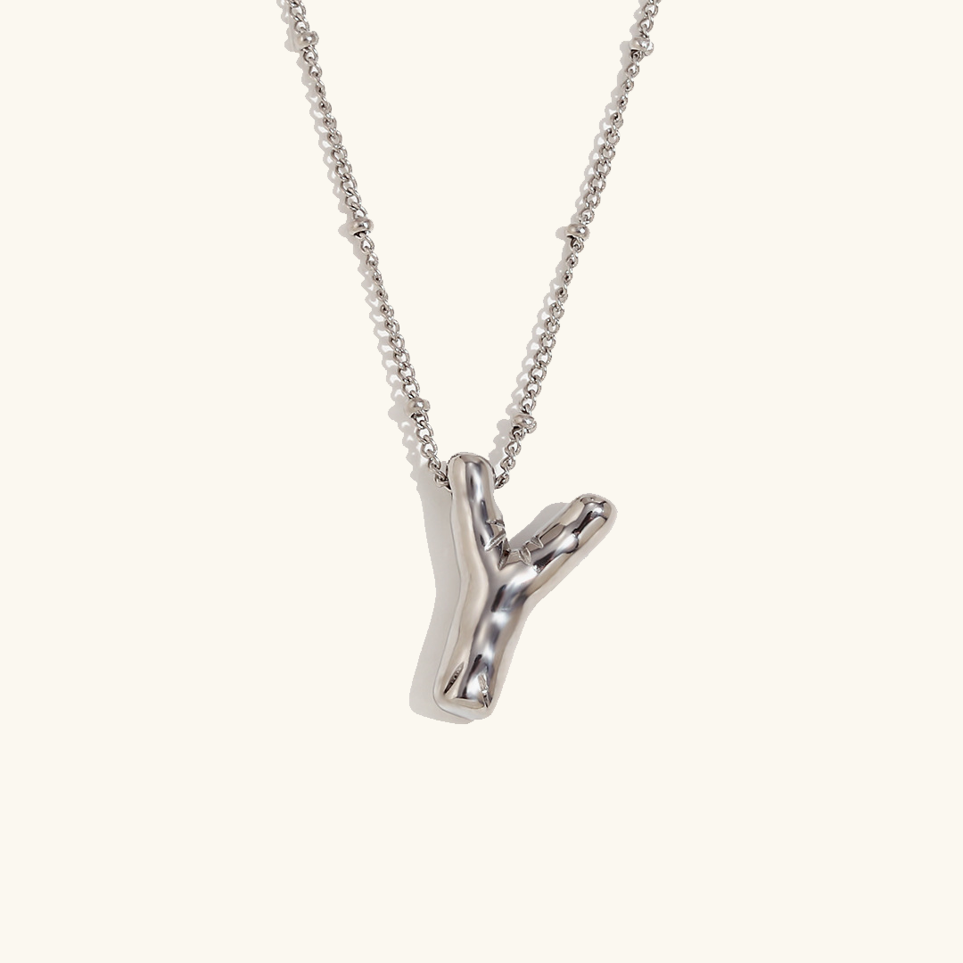 Lettre aérienne - Collier avec initiale en or