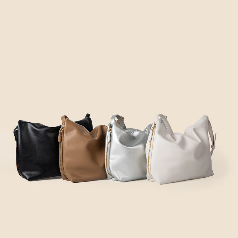 Lux-Soft Leather Shoulder Bag - VibeSoothe