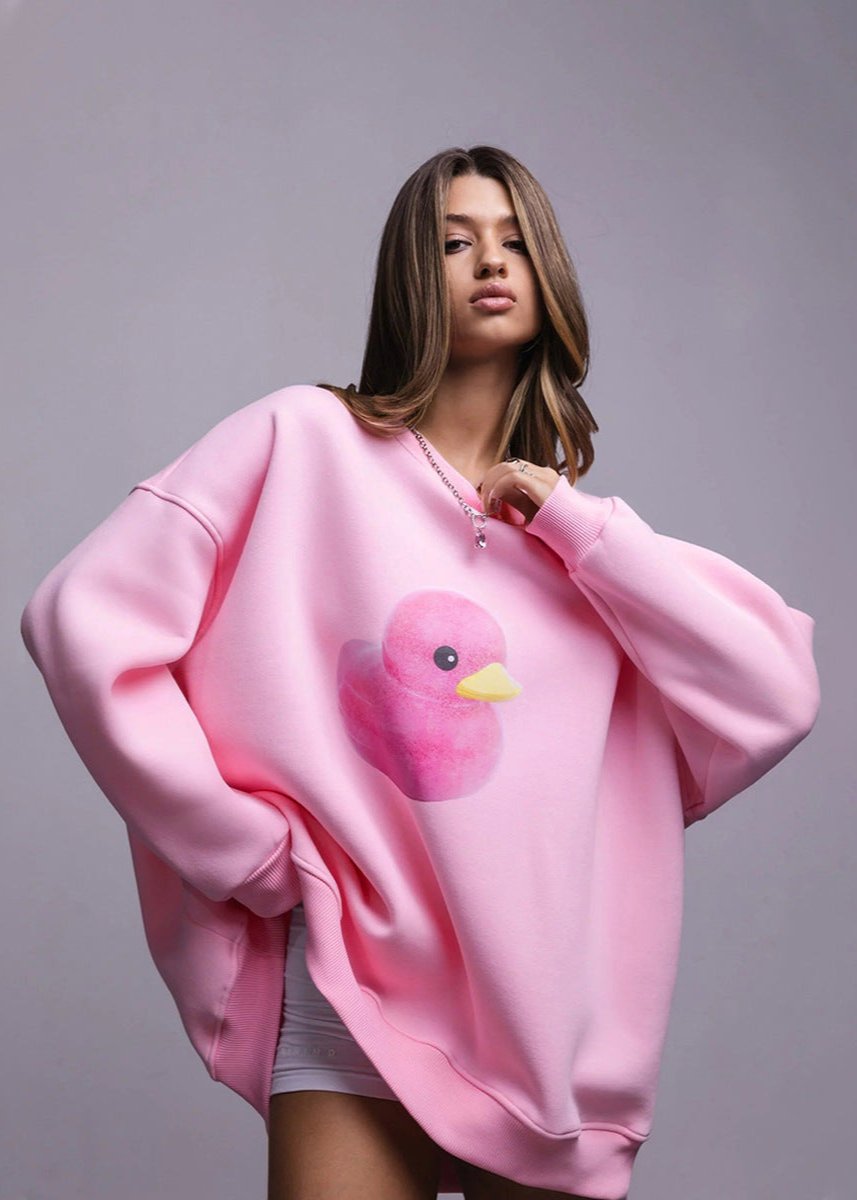 Charming Duck Graphic Sweater