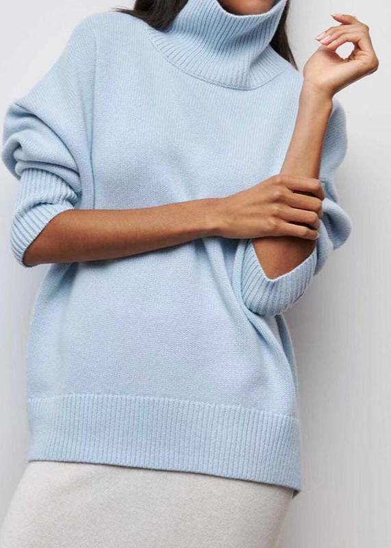 Cozy Chic Turtleneck Pullover - Solid Color Sweater