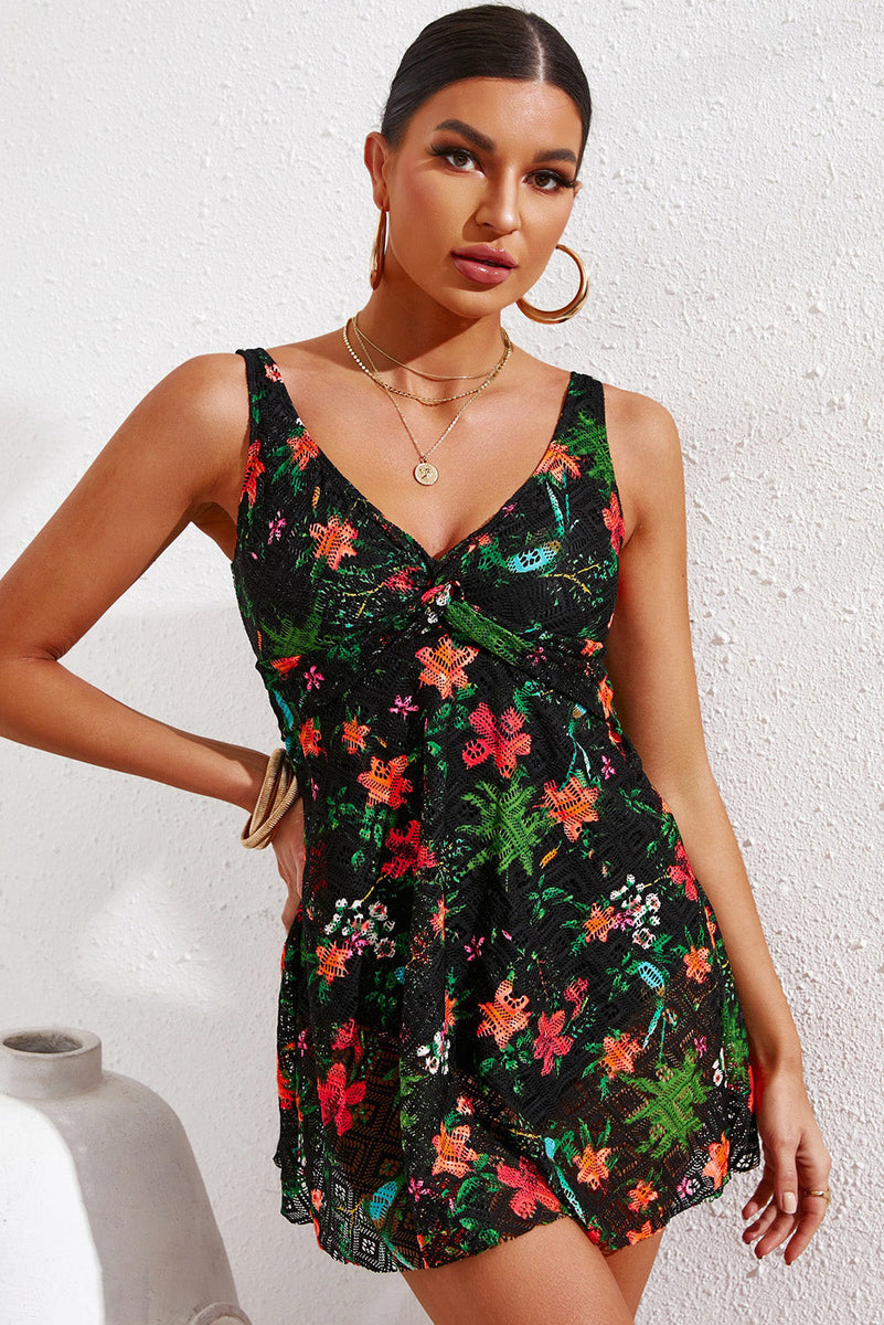 Fiorella Twist Swim Dress - VibeSoothe