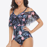 Zelda Botanical Print One-Piece Swimsuit - VibeSoothe