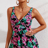 Fiorella Twist Swim Dress - VibeSoothe