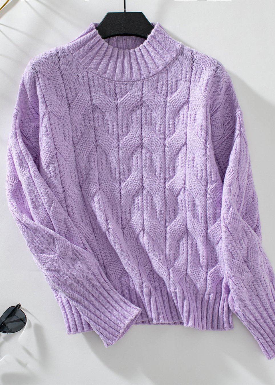 Cozy Textured Mock Neck Pullover