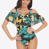 Zelda Botanical Print One-Piece Swimsuit - VibeSoothe