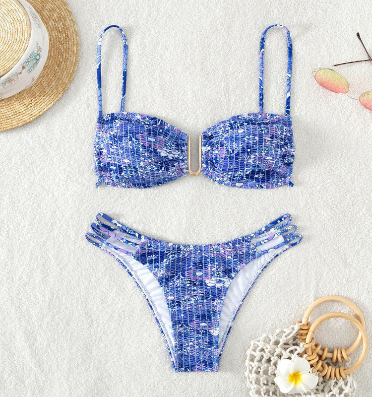 Jasmine Floral Bikini Set - VibeSoothe