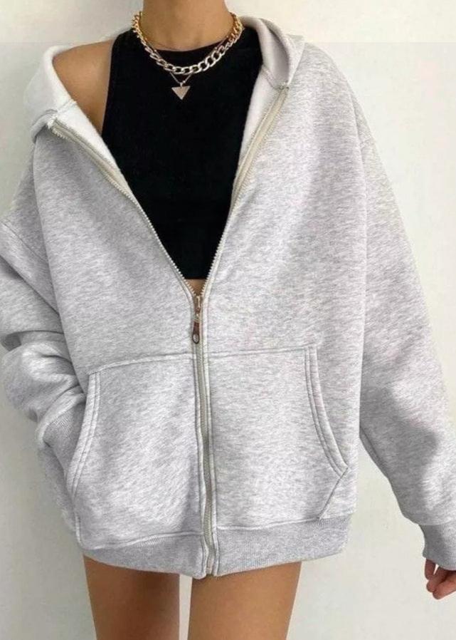 Women's Zipper Hooded Cardigan Coat - VibeSoothe