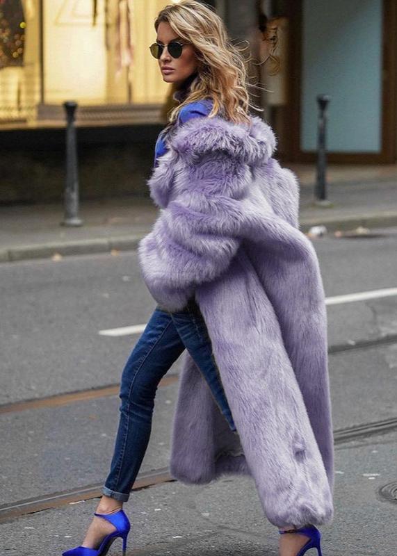 Luxe Faux Fur Lapel Coat