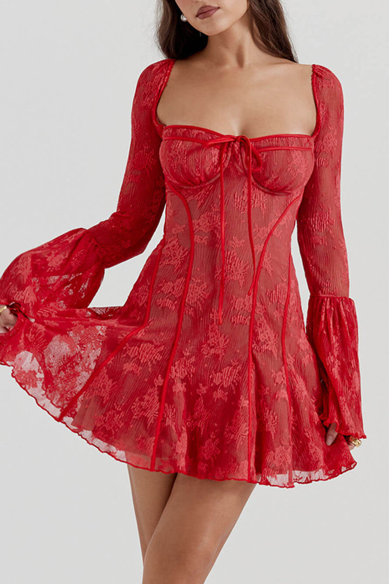 Scarlet Enchantress - Mini-robe corset en dentelle