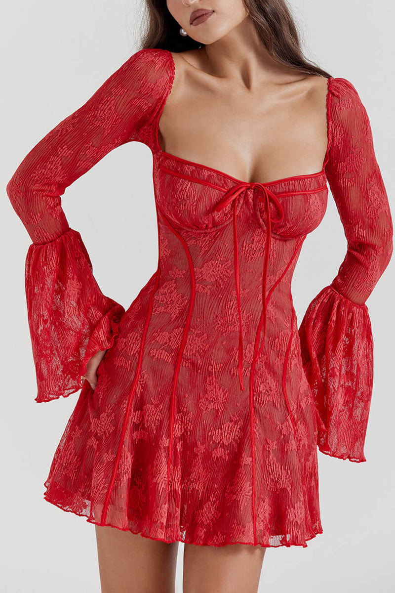 Scarlet Enchantress - Mini-robe corset en dentelle