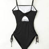 Yasmin Drawstring One-Piece Swimsuit - VibeSoothe