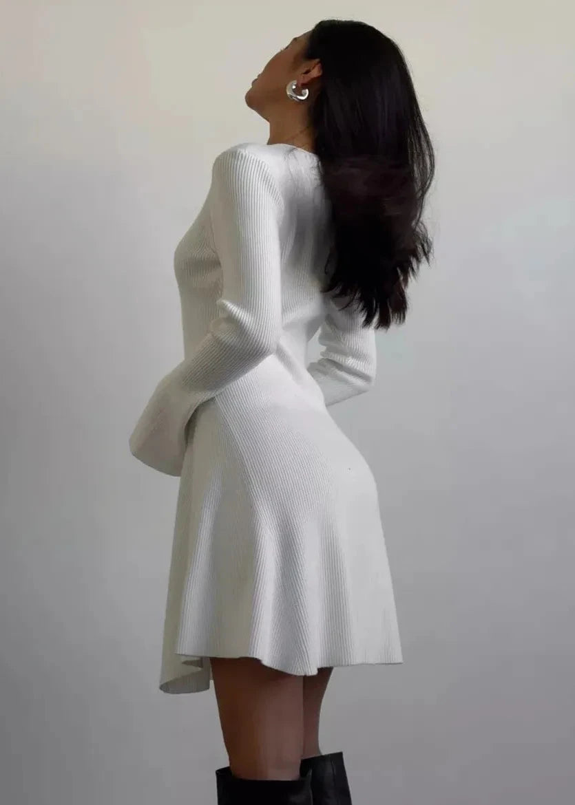 Chic Heart Cutout Sweater Dress