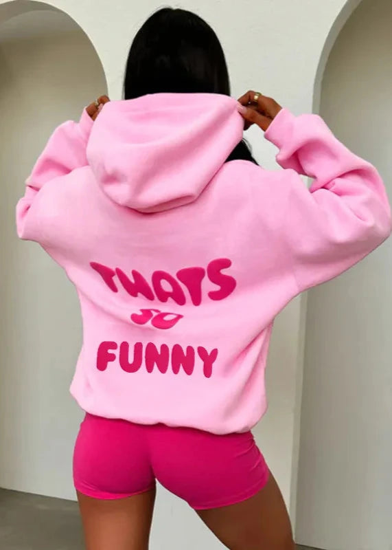 Funny Fleece Hooded Pullover for Women