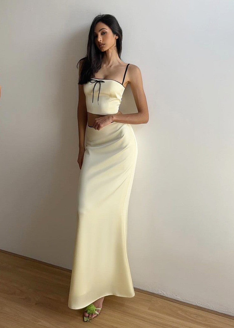 Soleia Satin Maxi Skirt Set