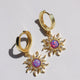  Gold-sun earrings