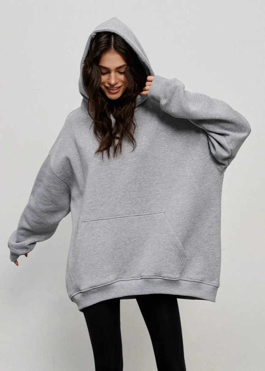 Gezellige oversized hoodie - Boyfriend-stijl met polarfleece