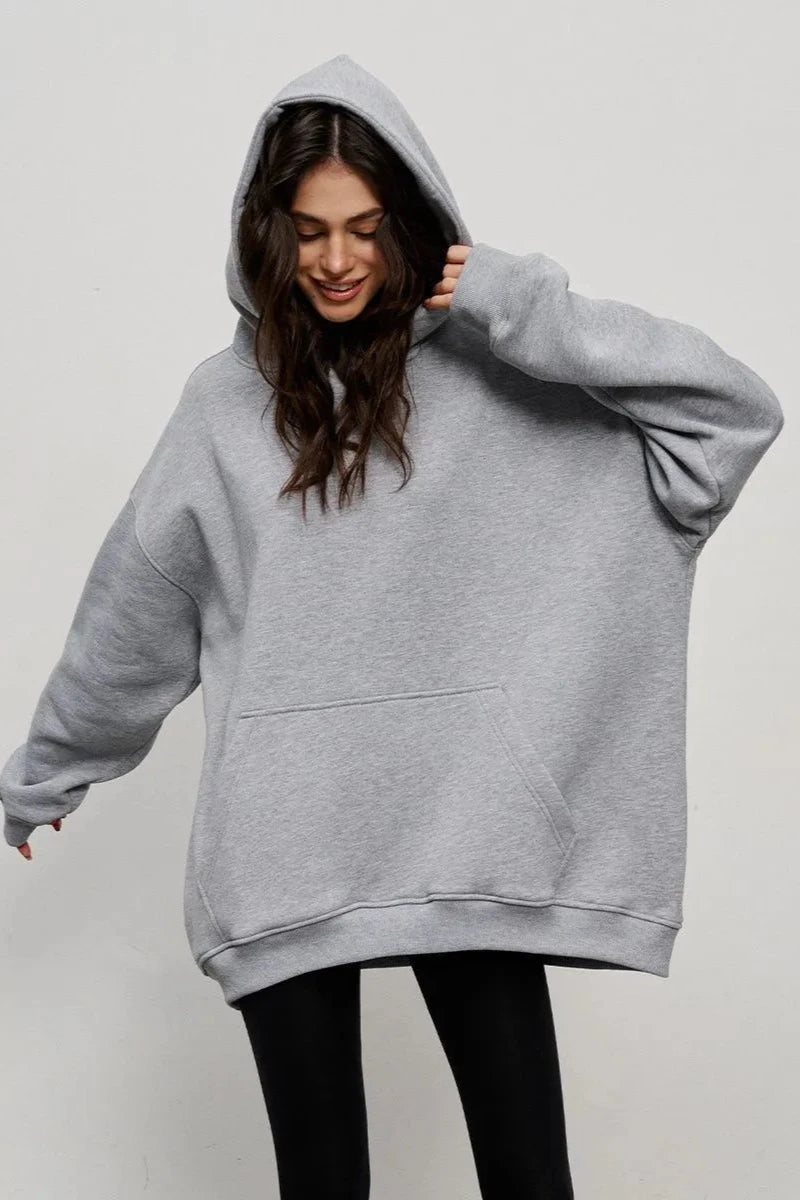 Cozy Oversized Hoodie - Boyfriend Style with Polar Fleece