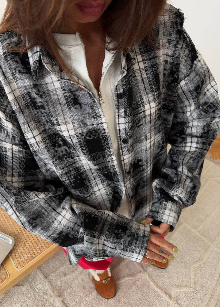 Rylan - Oversized Plaid Button Down Shirt