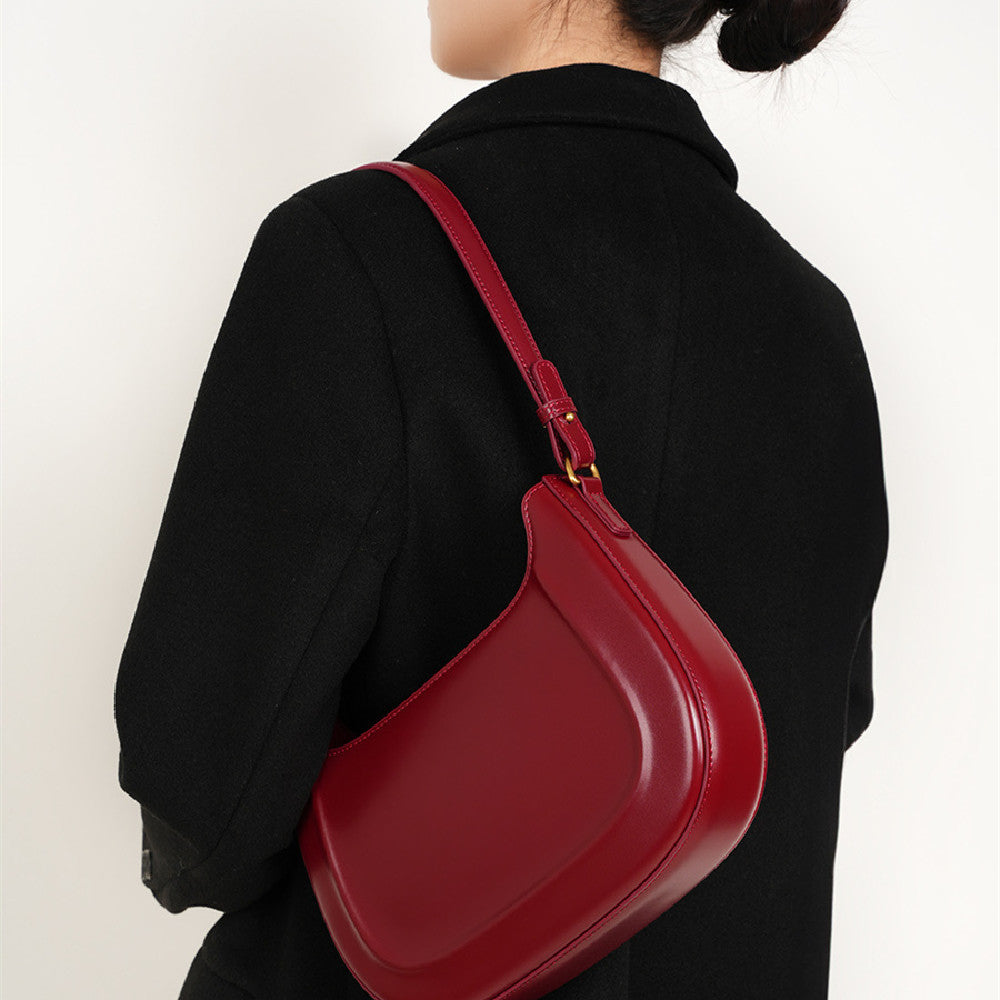 Crimson-Allure Shoulder Bag - VibeSoothe