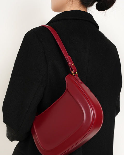 Crimson-Allure Shoulder Bag - VibeSoothe