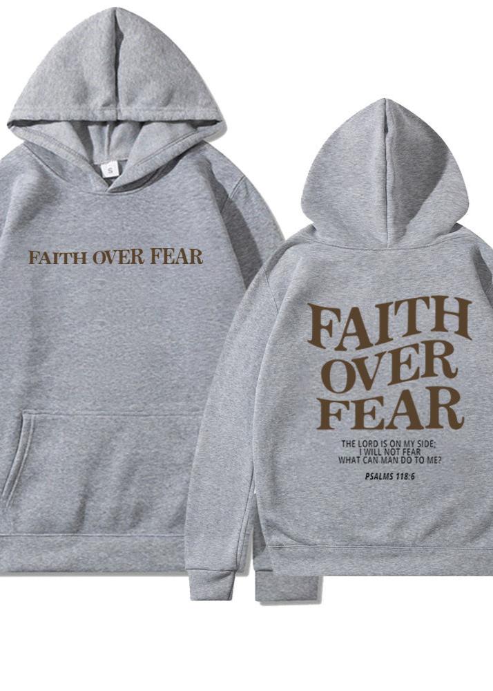 Faith Over Fear Unisex Printed Hoodie