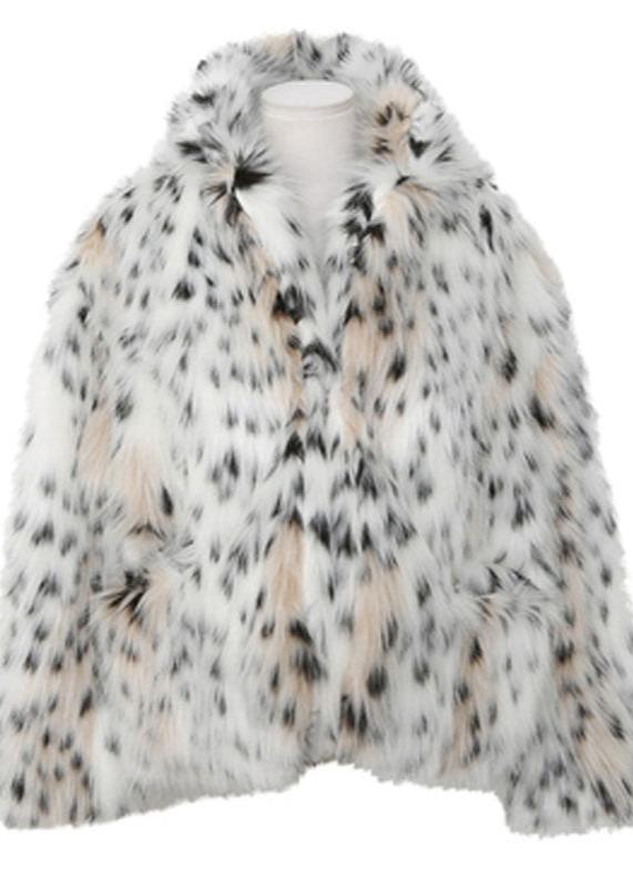 Luxe Spotted Faux Fur Coat