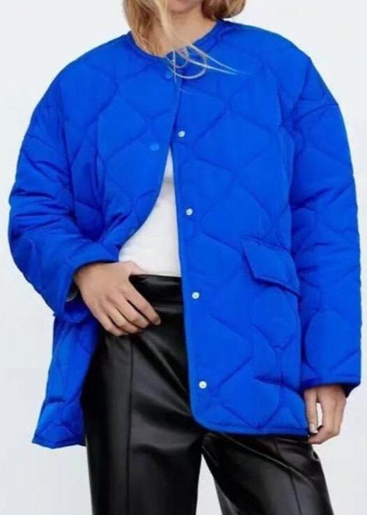 Veste matelassée oversize en bleu électrique